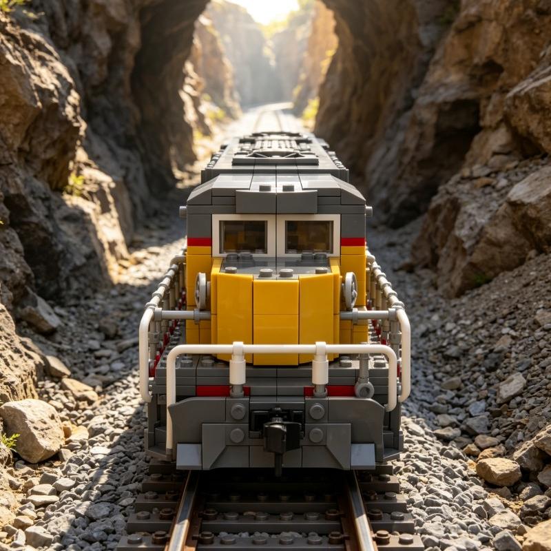Model Kit Locomotive - MOC Bricks Union Pacific Freight Locomotive