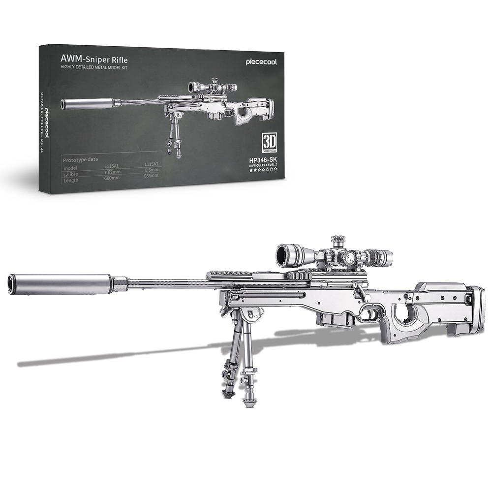 Model Kit Locomotive - Piececool 3D Metal Puzzles AWM Sniper
