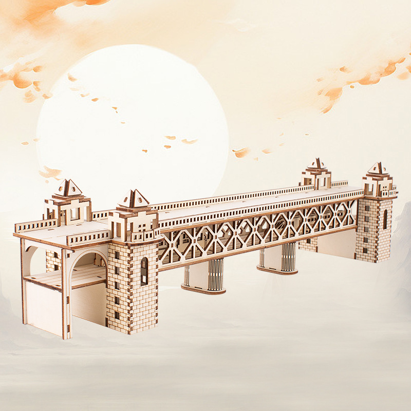 3D Wooden Puzzle Streetcar Sak - Model Kit Locomotive ulasan dan harga
