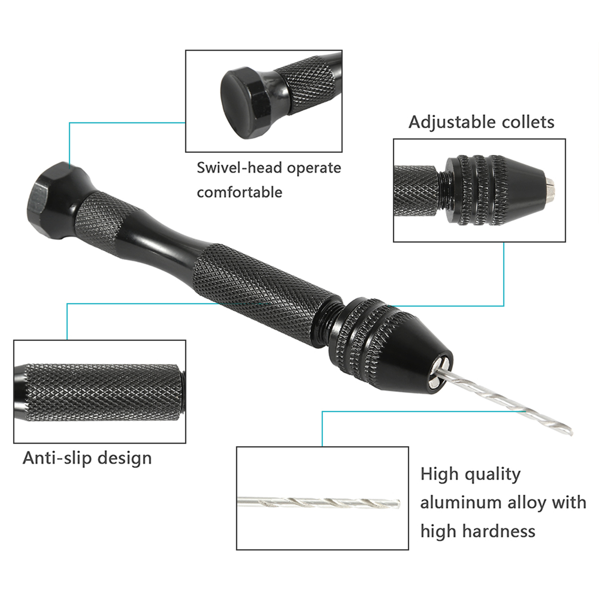 49pcs Twist Hand Drill Bit Set - Pin Vice Micro ulasan dan harga