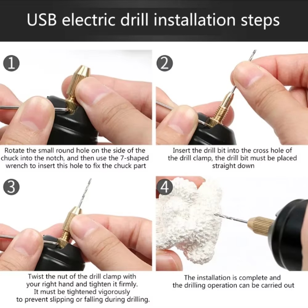 Micro-Electric Hand Drill Set  - Pin Vice Micro ulasan dan harga